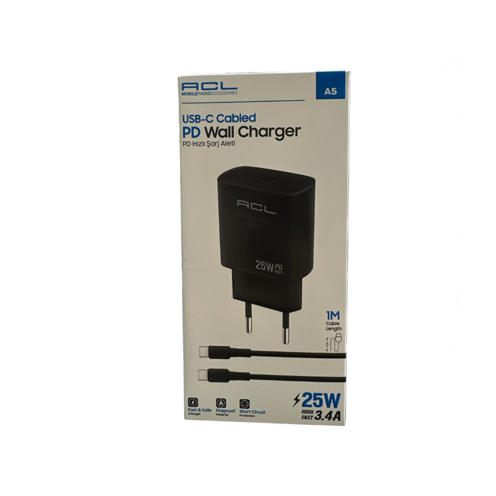 ACL TYPE-C KABLOLU ŞARJ ALETİ 25W