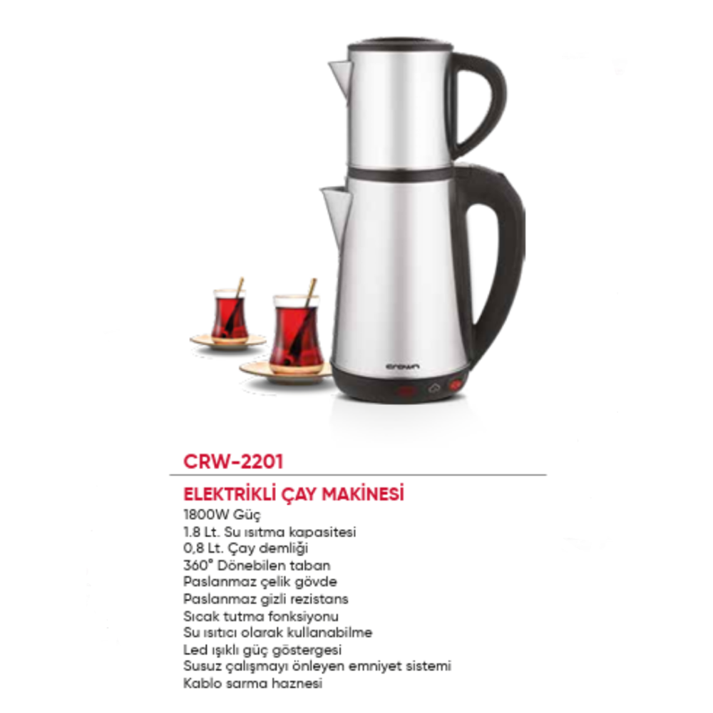 CROWN İNOX ÇAYCI 1800W (6)