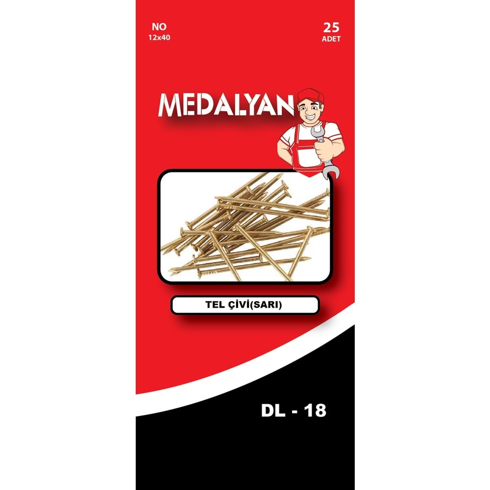 MEDALYAN 12*40 ÇELİK ÇİVİ
