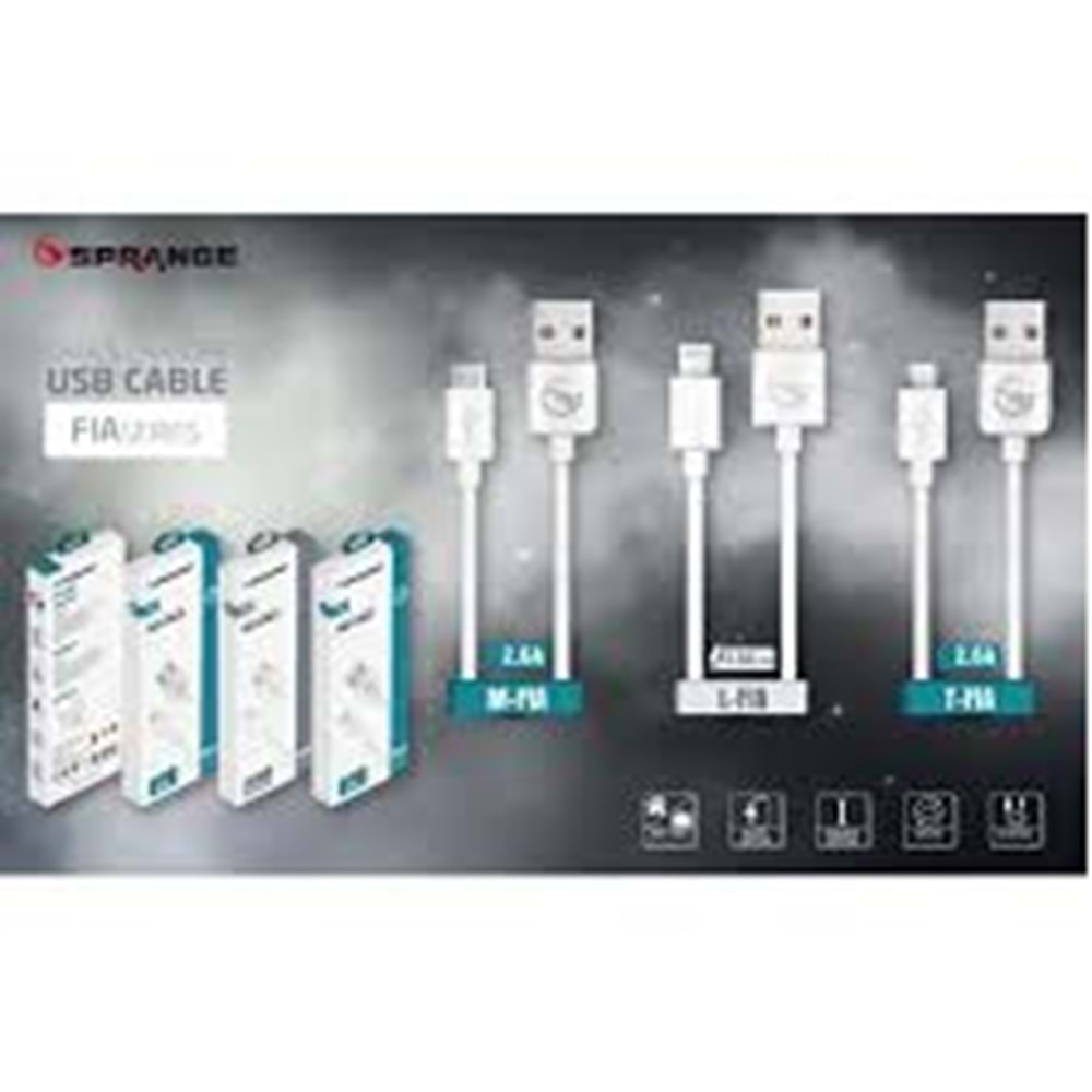 SPRANGE L-FİA IPHONE 2M 2,6A KABLO