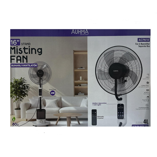 AUHMA 16 INC KUMANDALI BUHARLI VANTİLATÖR (80W-4LT)