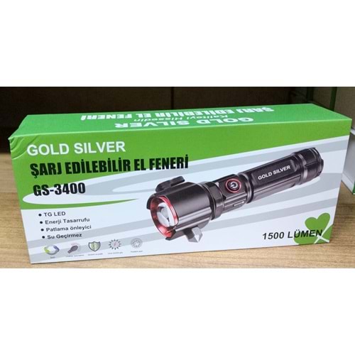 GOLD SILVER ŞARJLI EL FENERİ (60)
