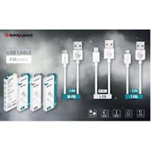 SPRANGE L-FİA IPHONE 2M 2,6A KABLO